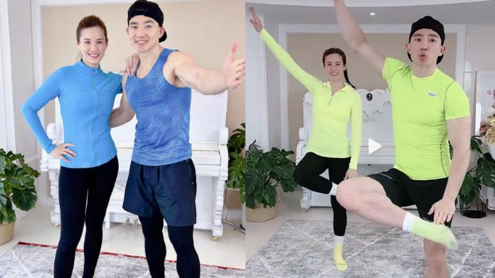 翁虹|宋祖儿努力跳操，拳头意外砸脸不放弃，这身材让人羡慕