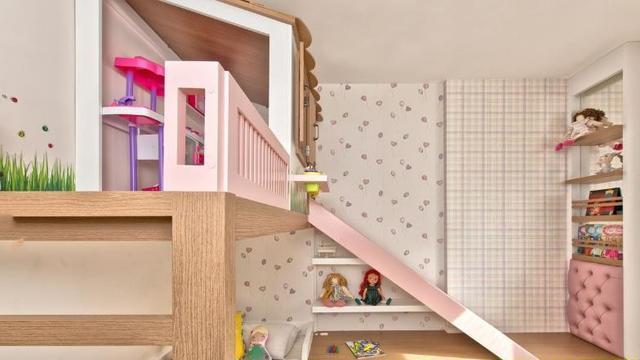 如果给孩子装下上铺，我会比别家多考虑一点，装滑梯再延伸个桌面