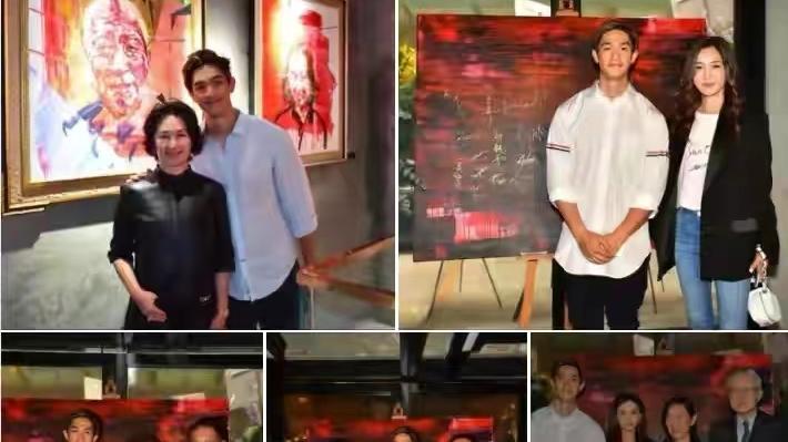 何超琼|何超琼与李嘉欣夫妇参加富二代画展！李嘉欣磨皮鼻孔快磨没太尴尬