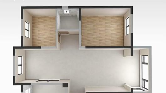 经典四大块户型两居改三居。难吗？