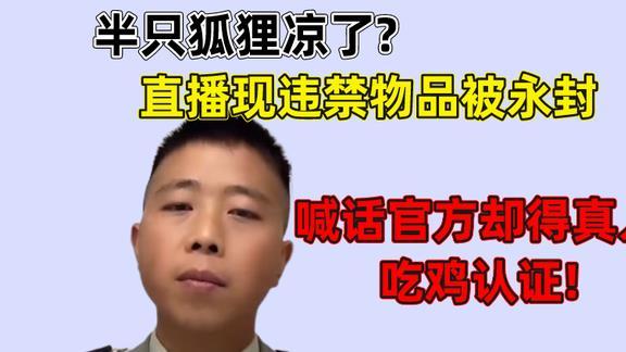 狐狸|半只狐狸凉了？直播账号被永久封禁，喊话官方却得真人吃鸡认证