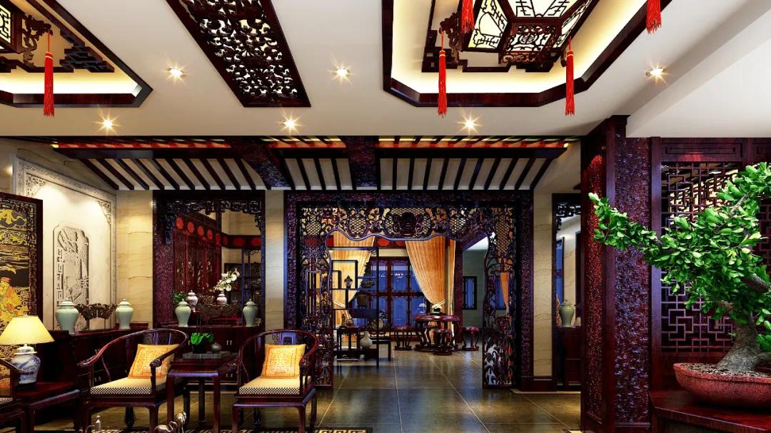 中式装修会所，红木整装，优雅绝代尽显奢华