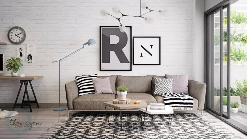 沙发是客厅的点睛之笔！地毯和靠垫这样配色也太吸睛了？