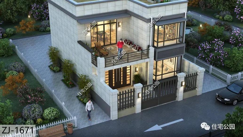 10套带平屋顶的农村别墅图纸，施工方便、节约预算