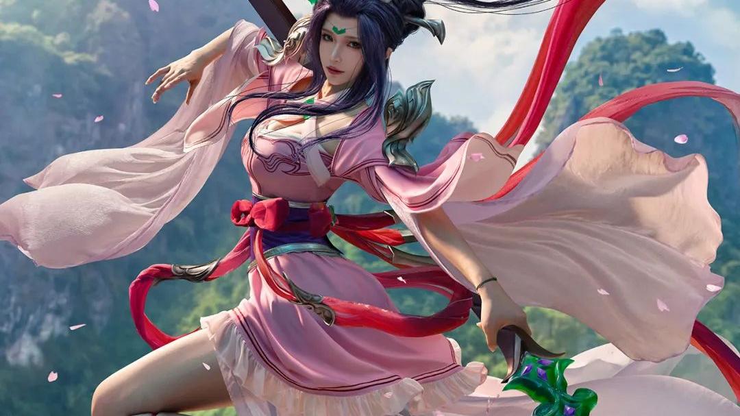 |《英雄联盟》玉剑传说迦娜，质感炸裂，精美用心第一眼以为是原画