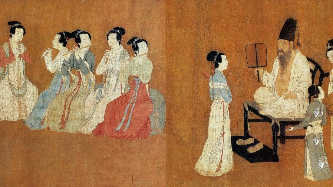 从时代风格画风景, 少唐画气息, 极似五代周文矩所创的“战笔描”