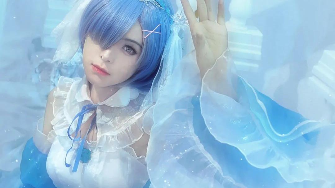 微笑|cos：蕾姆水晶礼服cos正片@梧桐，守护这一抹微笑