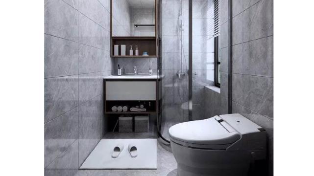 88平现代风三居室，白色加咖色的酒柜连着电视柜有质感