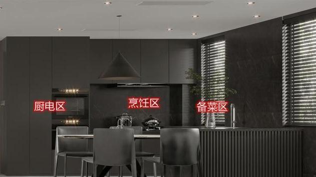 大面积厨房可以“任性”，设中岛台+餐桌，空间一分为二双厨双全