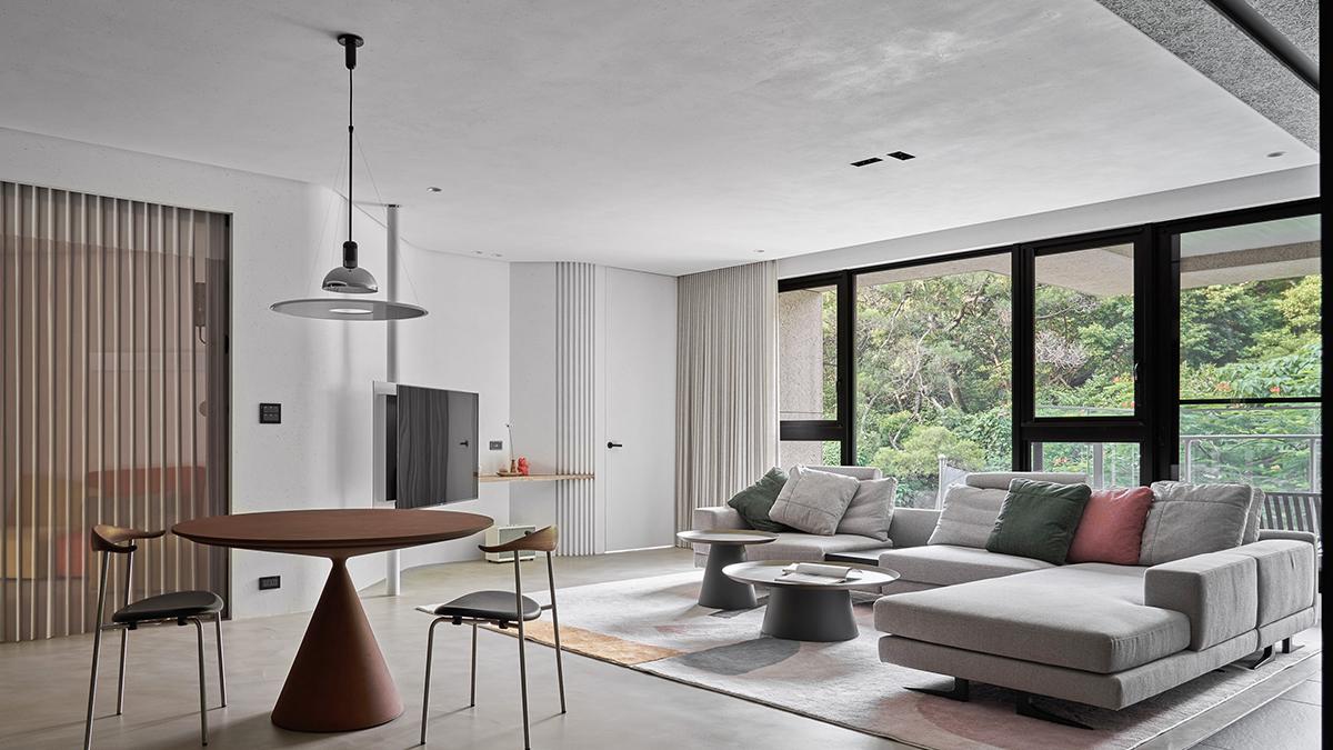 把客厅旋转45°，充满满足一家人的需求，真是太爽了，晒晒