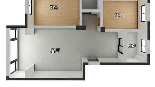 经典四大块两居户型，如何改四室两卫，看这里！