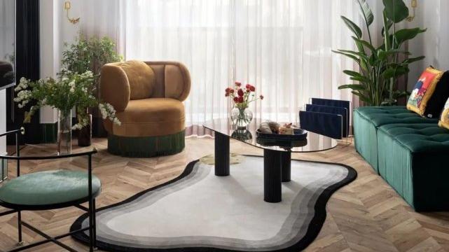 121平新房，复古风的设计，绿色的点缀，装饰出高雅格调