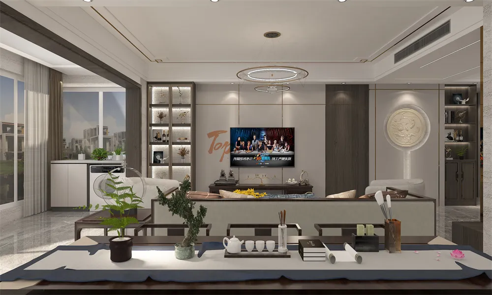 【鲁班装饰】花样年126㎡新中式，含蓄内敛之美