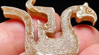 |明以前 和田玉 透雕 凤形珮 挂件