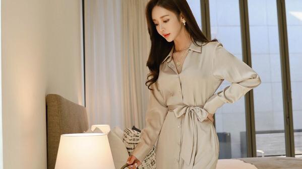 衬衫|上班穿衬衫裙，简约又时尚，给人一种轻熟风