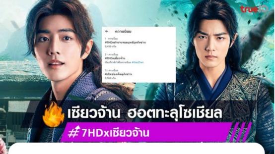 肖战|《斗罗大陆》在泰国开播！肖战一己之力霸占热门趋势前四