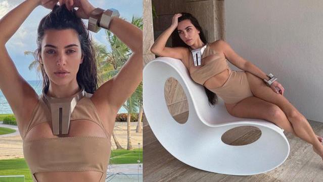 金·卡戴珊|42岁卡戴珊瘦了！离婚后控水控食，身材更完美，最新泳装照惊艳