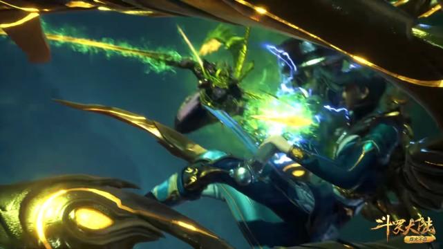 比比东|斗罗：比比东巨型镰刀魂骨压制唐三昊天锤，唐三悄悄使用无敌金身