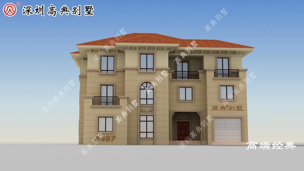 统一的古文化石装饰，橘色调屋顶，视觉效果靓丽又温馨