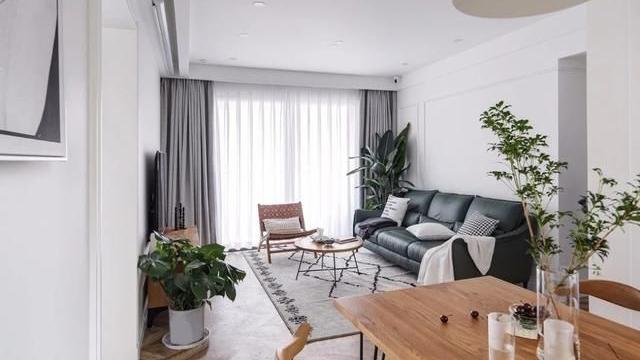 99平舒适北欧风格，餐厨区推拉门设计，把爱和阳光都带回家