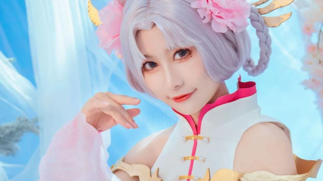 |cos：王者荣耀嫦娥拒霜思cos正片@糖糖