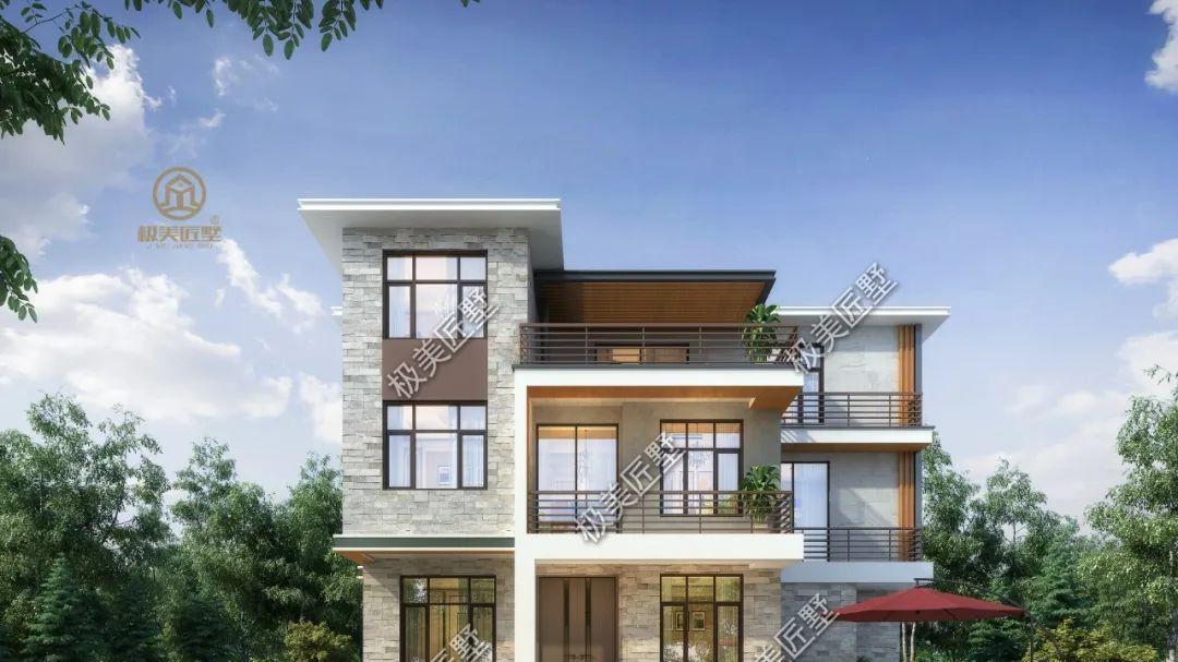 想建房但宅基地小？三层简约现代风，占地13.16X8米布局极佳