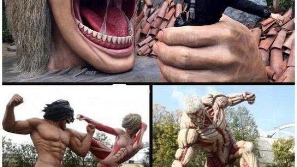 进击的巨人|进击的巨人主题公园，巨人的口水太过逼真，复活了怎么办