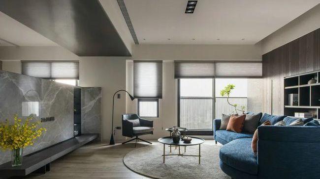 大开间，石材墙，135㎡简约风格也住出豪宅的气派！