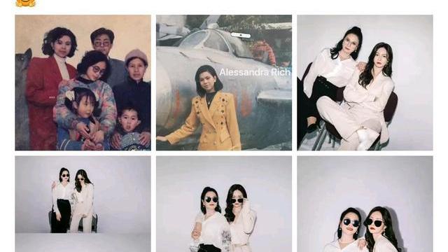 沈梦辰|沈梦辰晒旧照庆母亲节，沈妈妈穿搭时髦似翻版沈梦辰