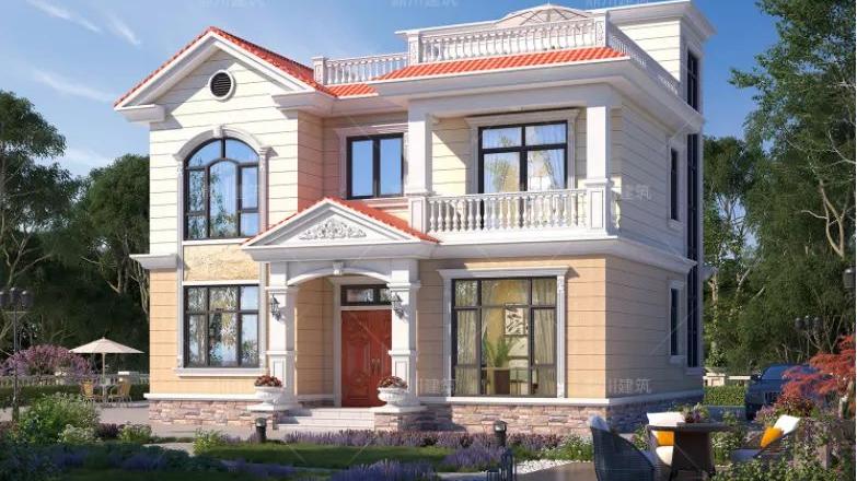 3款带屋顶大露台农村别墅，实用经济的优质户型