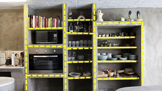 厨房1个柜子都不要，砖砌壁龛多出几平米的收纳空间，中看不中用