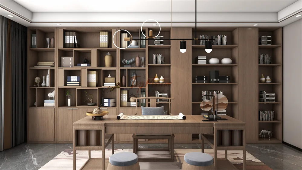 【鲁班装饰】华夏御府180㎡新中式，中式与现代的融合