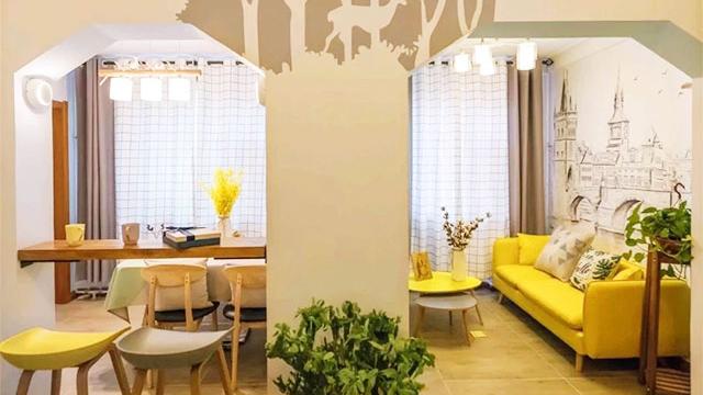 85平米2室2厅旧房翻新，阳光房是老婆和女儿最满意的地方