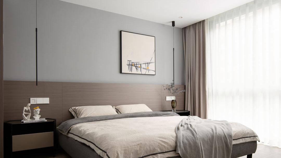 110平现代三居室，焦糖棕系超好看，实用又温馨