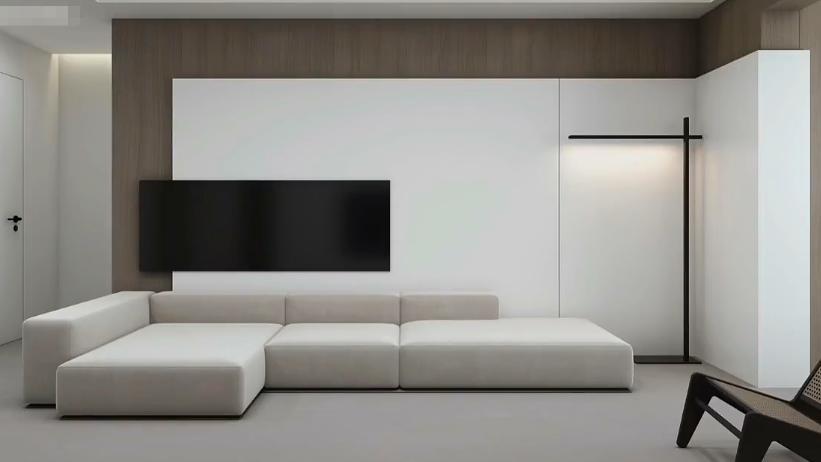 极简的电视、沙发背景墙设计分享。建议收藏！