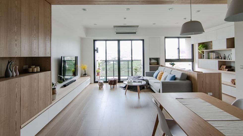 如今书房客厅一体设计，越来越流行了！节省空间不说，格调蹭蹭涨