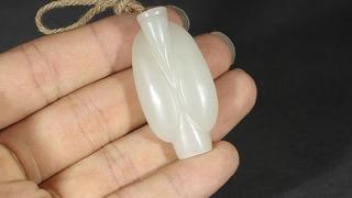 |清代：【和田玉翁仲挂件】