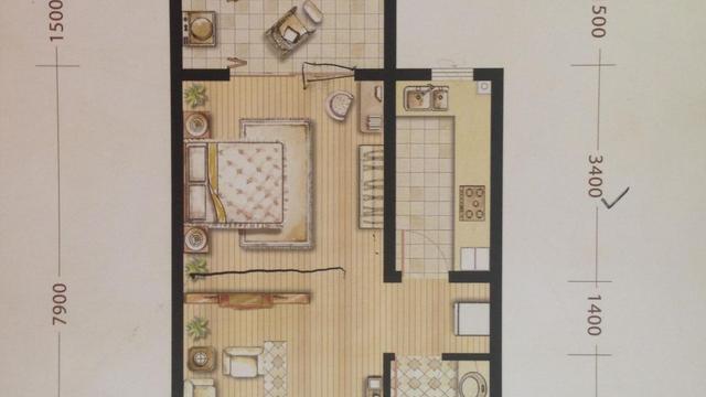 针对开门见厅缺陷，用木板拼接玻璃砖做入户隔断，加分设计可以学