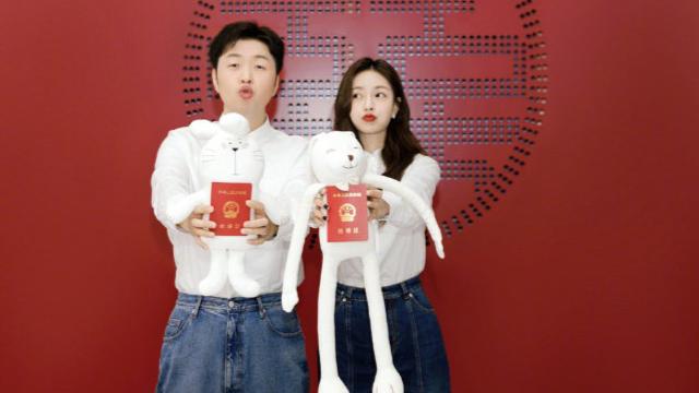 沈梦辰|沈梦辰杜海涛终于结婚啦！两人合拍结婚照比偶像剧都甜，太有夫妻相