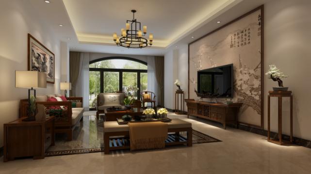 200平新中式四居室，一方长桌，几杯茶盏，闲趣不言而喻