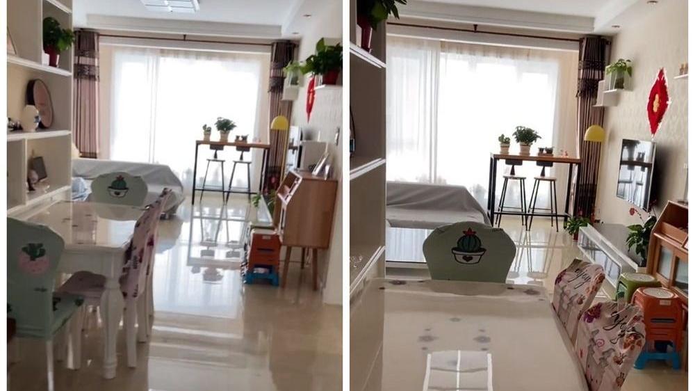 90后姑娘奋斗多年，买下县城88㎡精装二手房，两室两厅很舒适