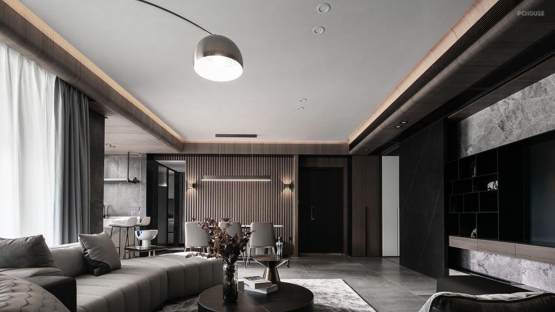 179平的三居室，用现代的工业风，打造高质感的家居空间