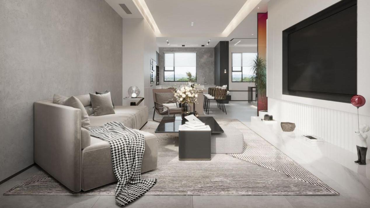 一家四口人的亲密空间，享受无忧无虑的团聚时光，感受欢乐的氛围