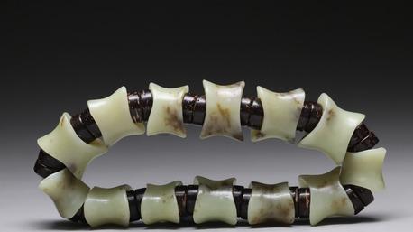 和田玉籽料|回流 舊藏和田玉籽料“元宝手串”