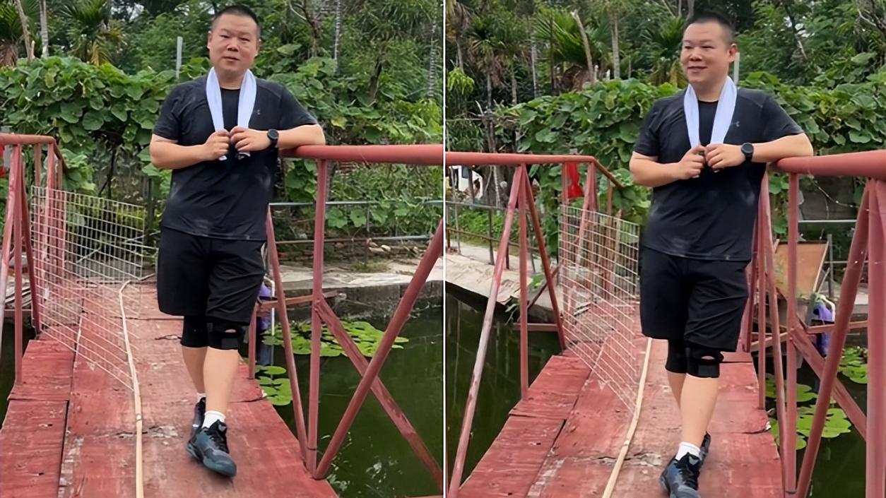 茄子 岳云鹏户外跑步减肥，身穿T恤都湿透了，确实瘦了不少