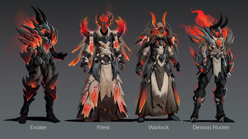 生肖|WOW 10.0 职业团本套装外观概念图