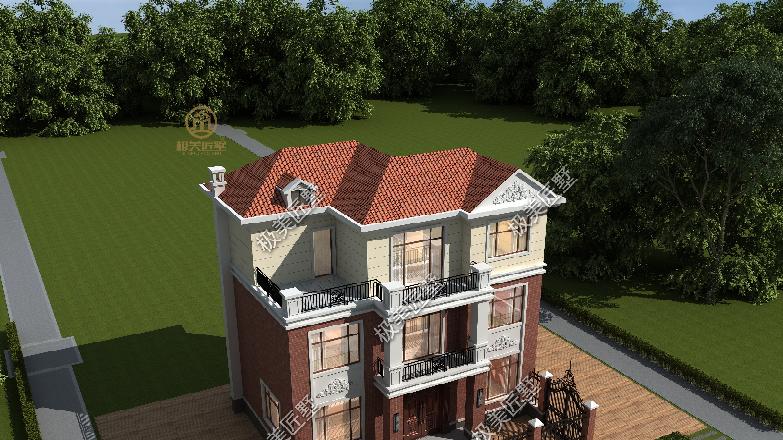 这样的三层简欧风别墅，谁不爱？暖暖的红色温暖的家