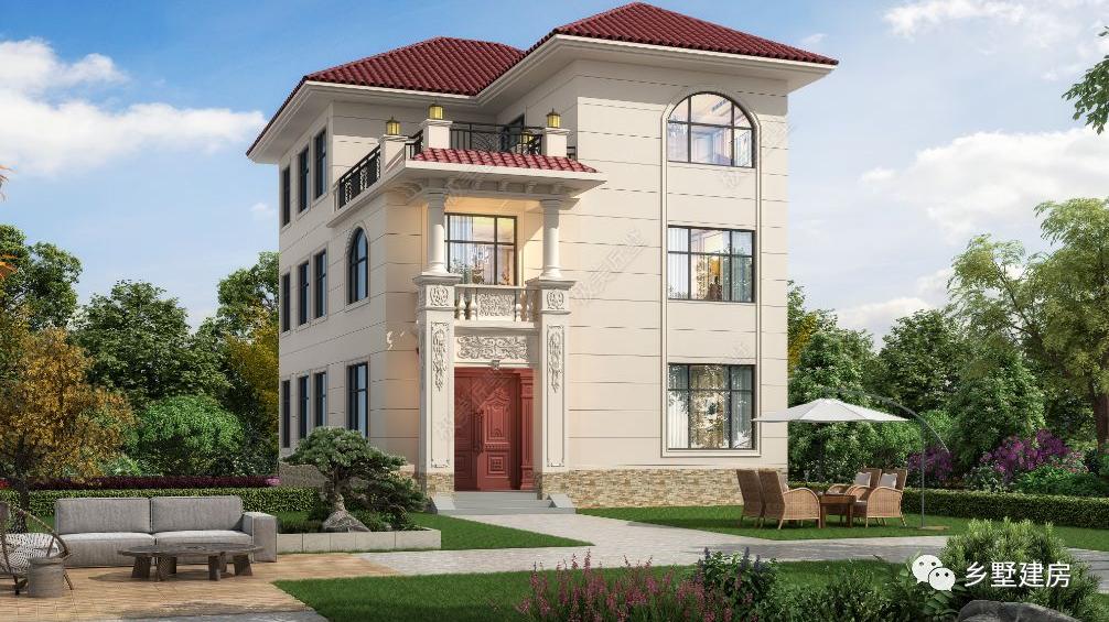 农村大家庭怎么设计？三层精美简欧，卧室多到你随心所欲