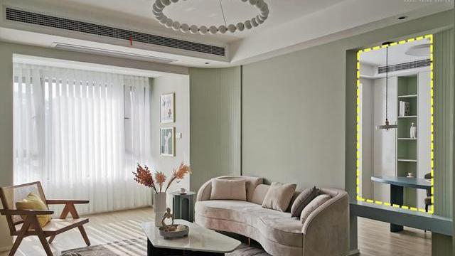 同样是横厅设计，客厅和书房用弧形格栅做窗口，高颜值还不愁采光