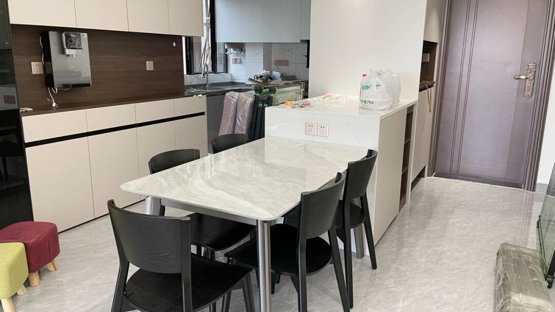 辛苦三个月完工，做开放式厨房非常满意，无主灯的设计很赞！